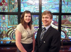 Quebec 4-H Vice-president Tiffany Nelson & President Mathieu Rouleau