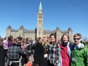 Quebec 4-H in front of Parliament